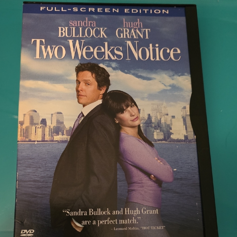 Two Weeks Notice Movie DVD Full-Screen Edition